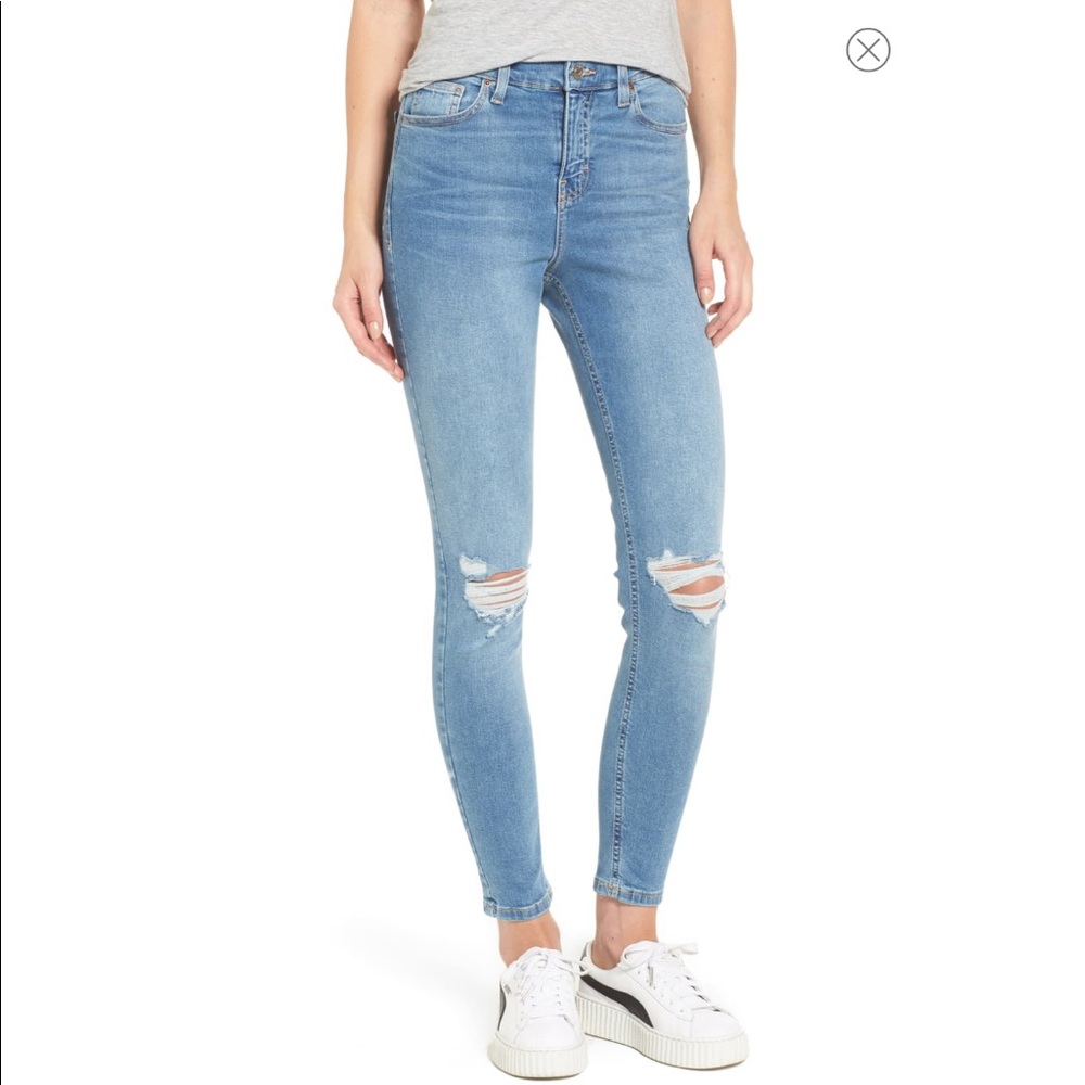 Top shop Moto Jamie Ripped High Waist Skinny Jeans